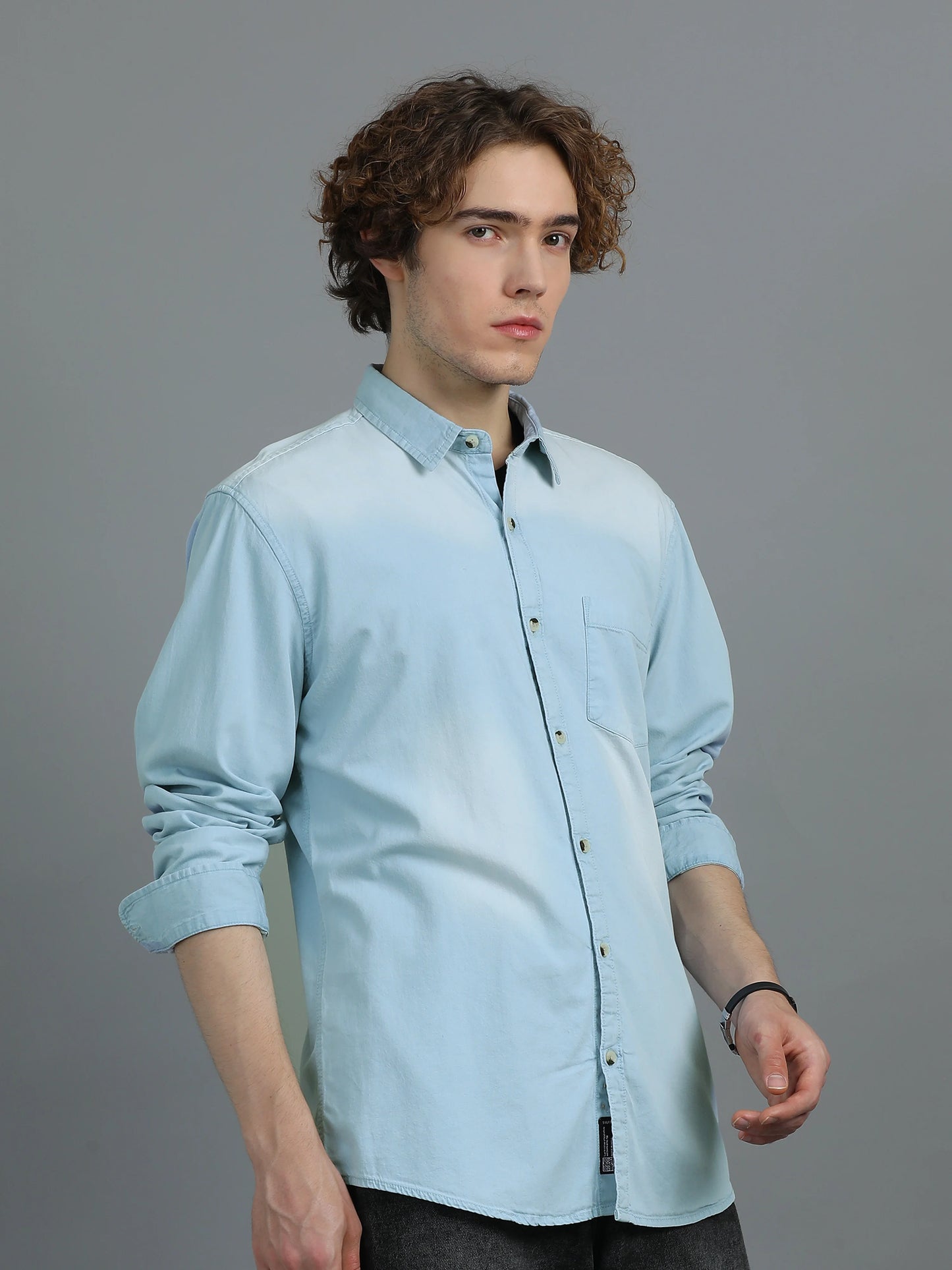 Street Smart Denim Shirt - Light Blue