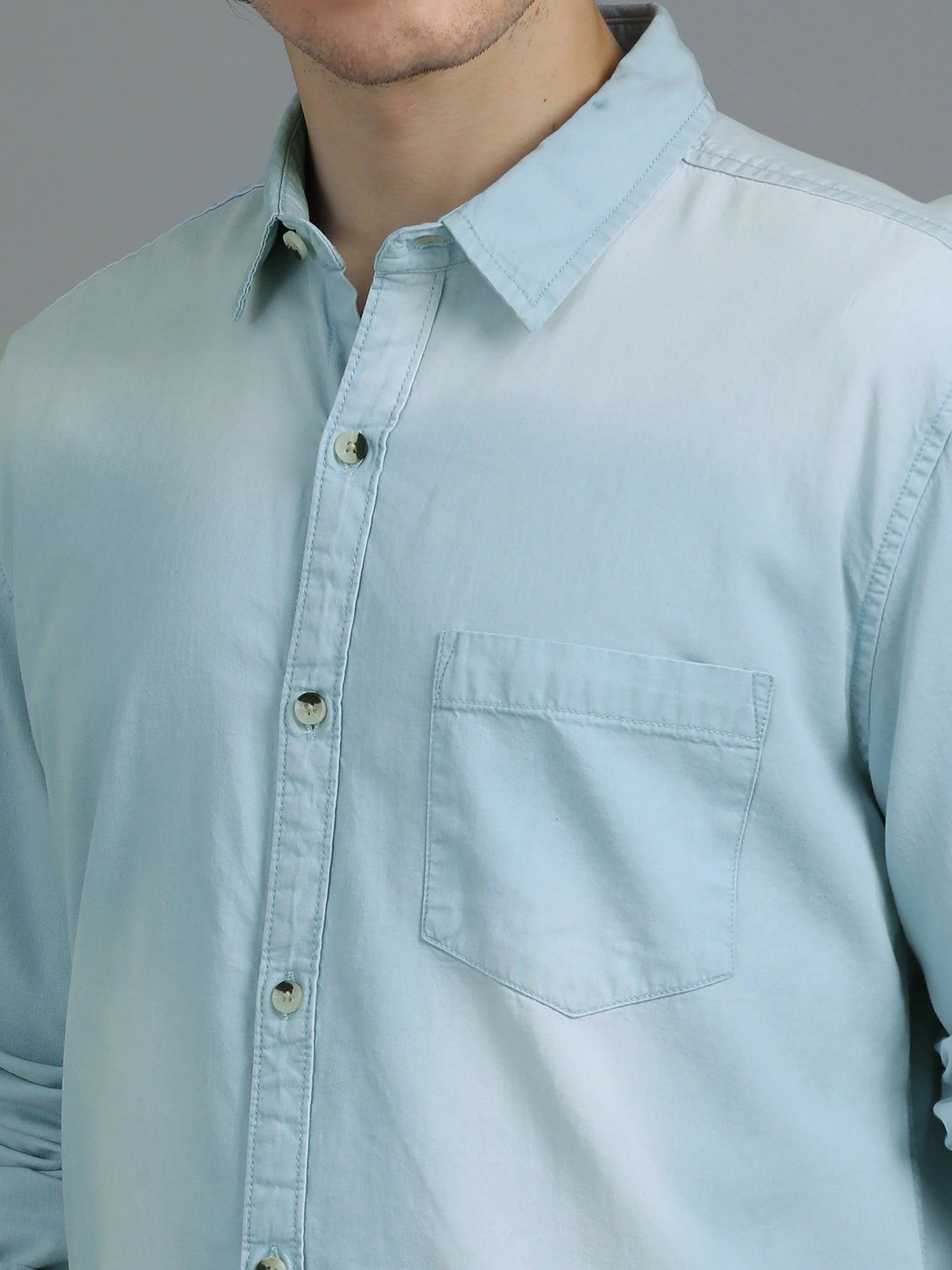 Street Smart Denim Shirt - Light Blue