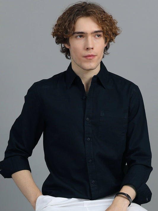 Urban Classic Textured Shirt - Dark Blue