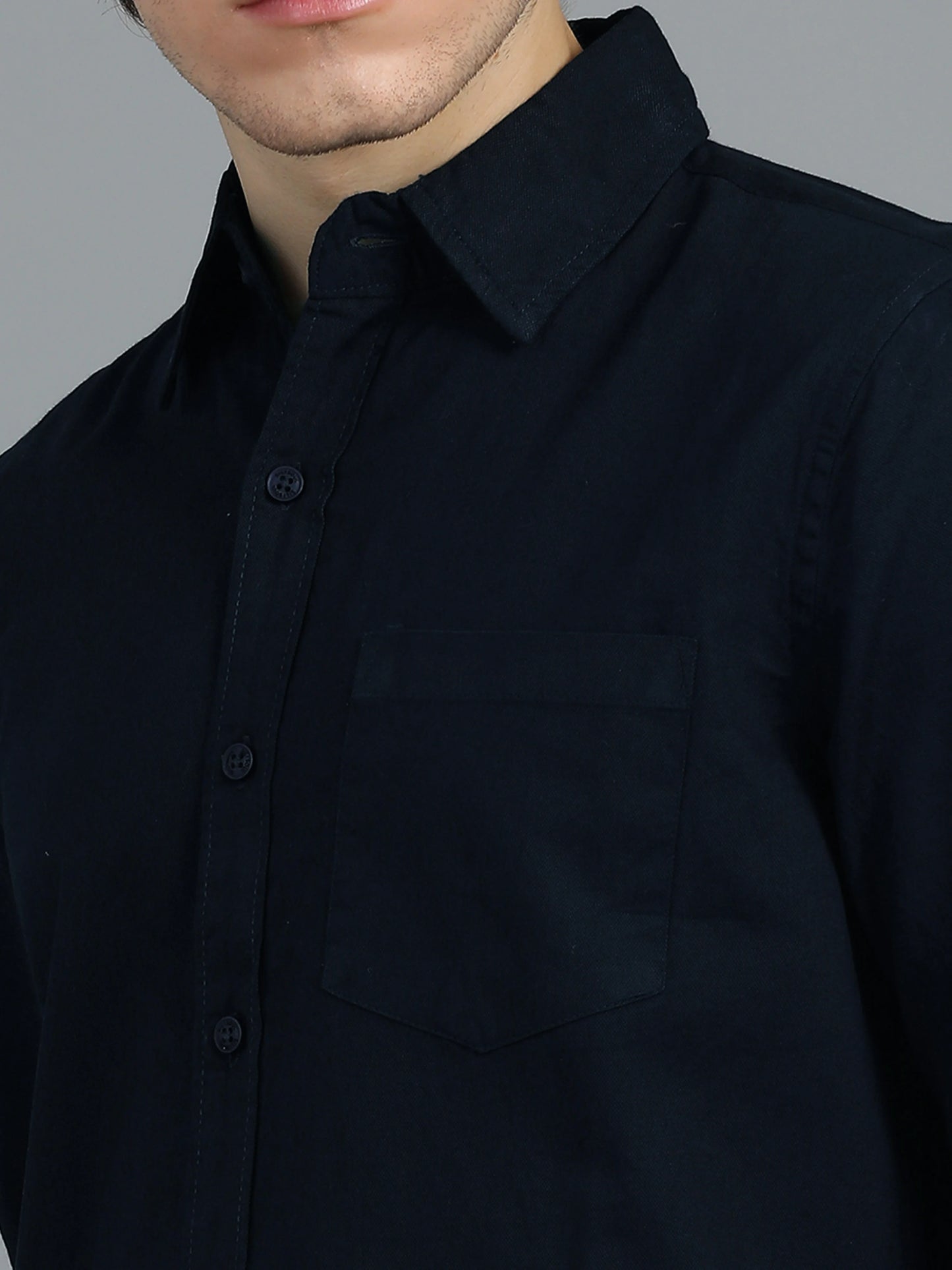 Urban Classic Textured Shirt - Dark Blue
