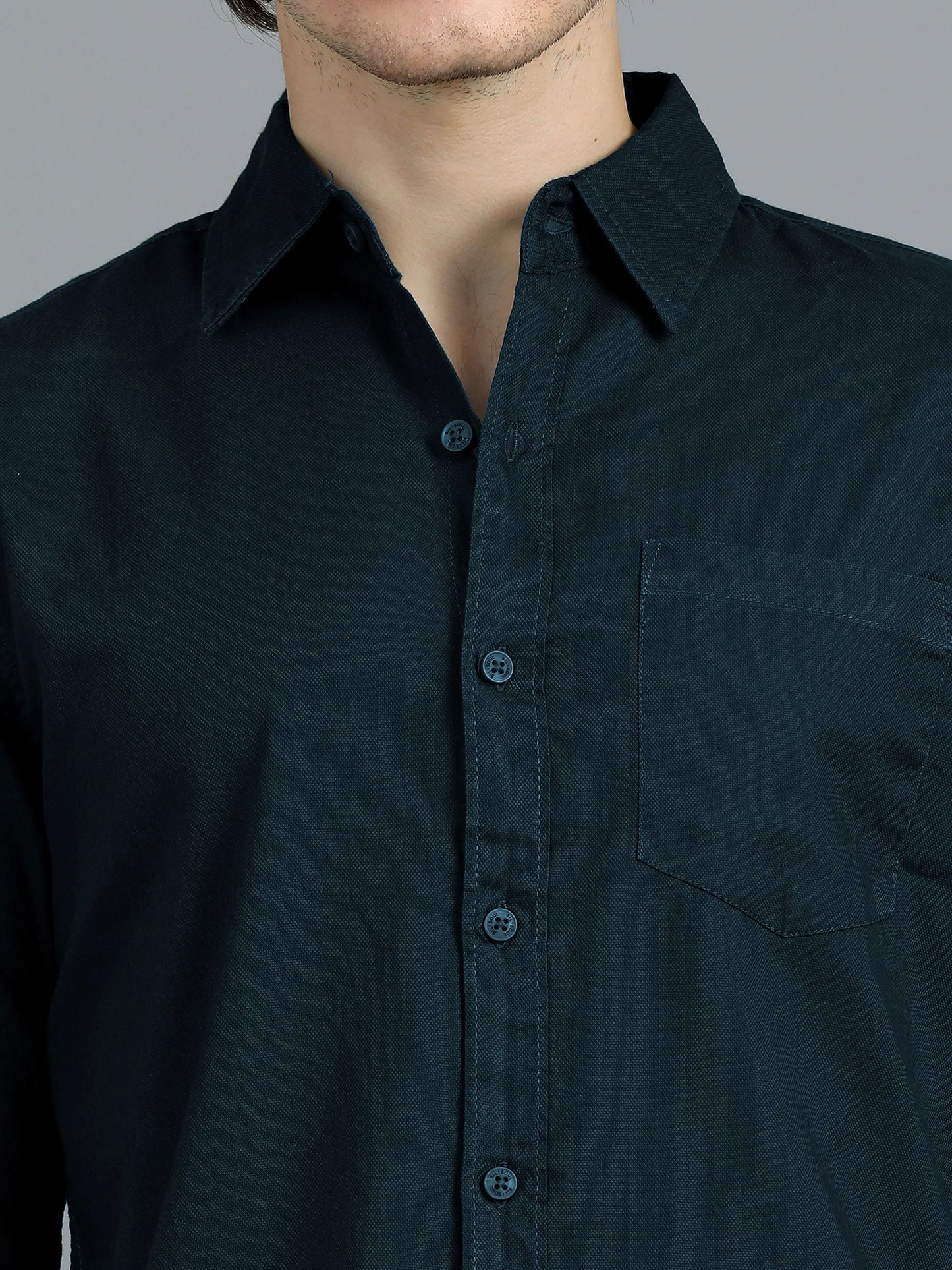 Urban Classic Textured Shirt - Navy Blue