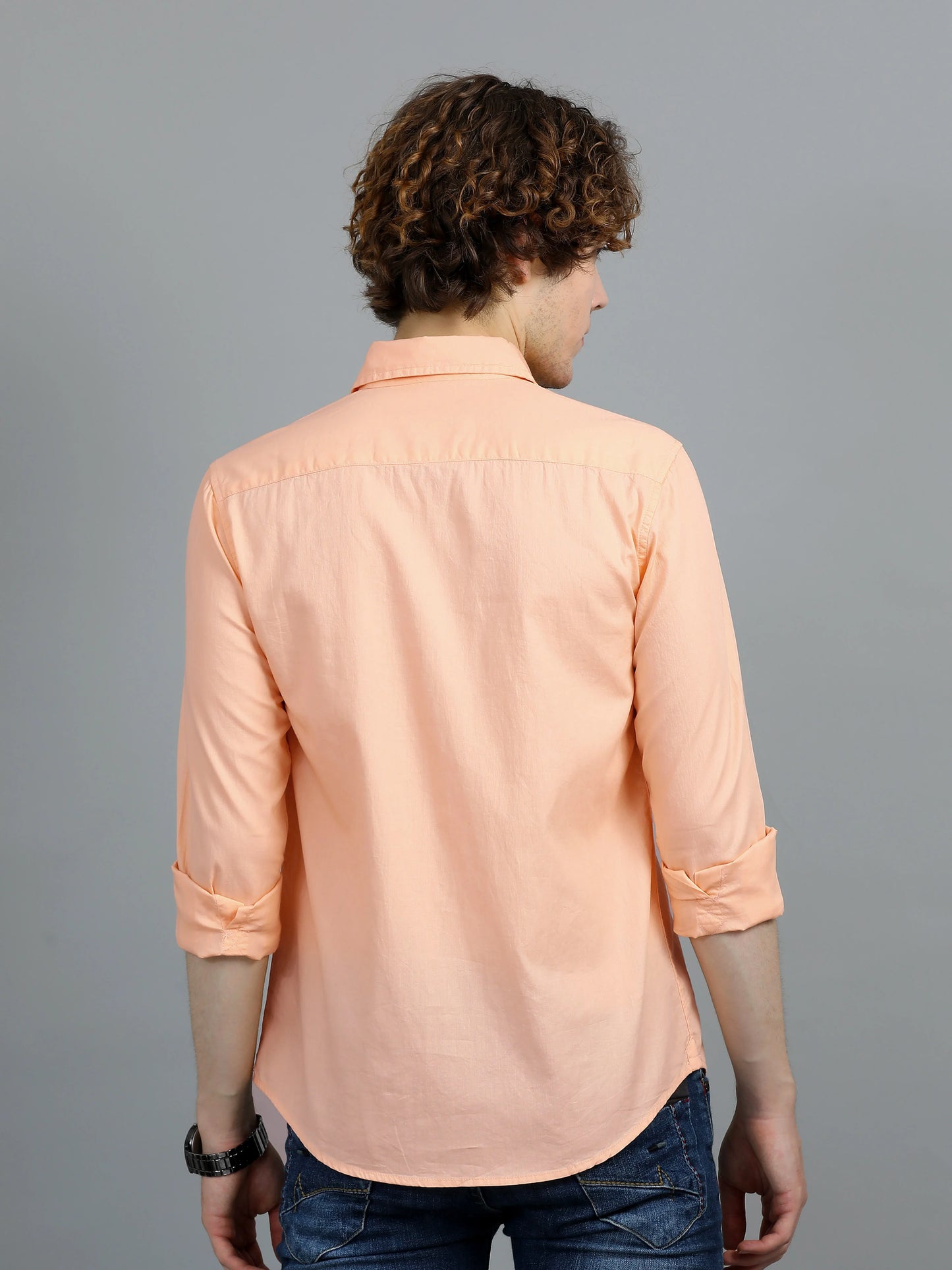 Urban Classic Textured Shirt - Peach