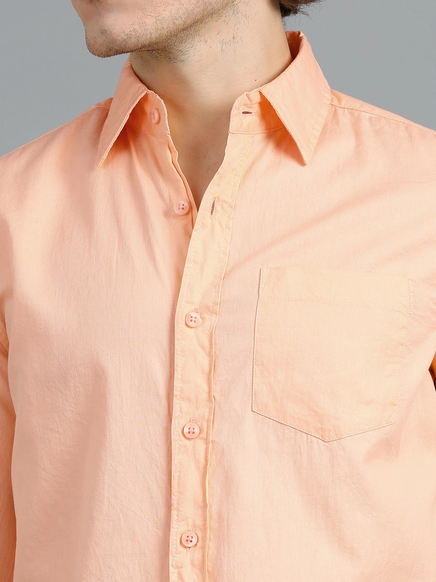 Urban Classic Textured Shirt - Peach