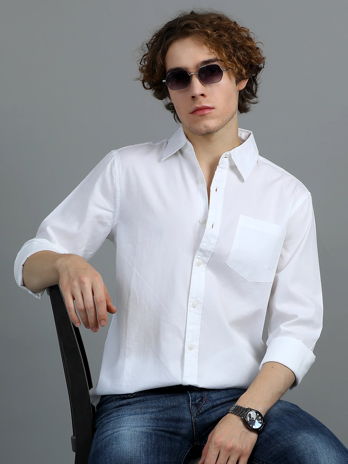 Urban Classic Textured Shirt - White