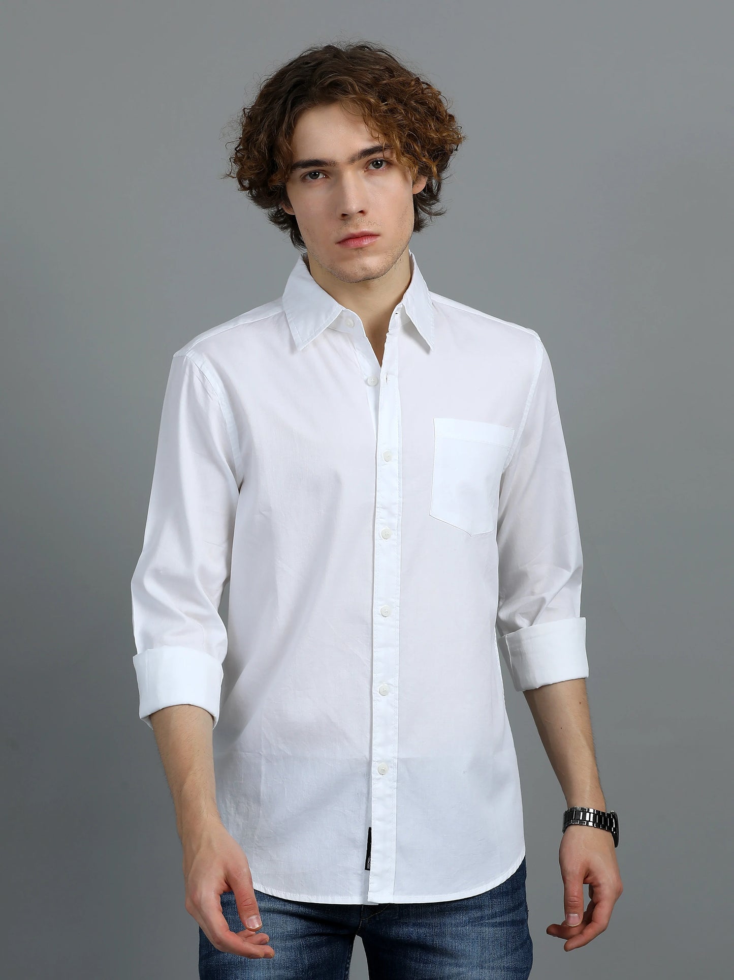 Urban Classic Textured Shirt - White