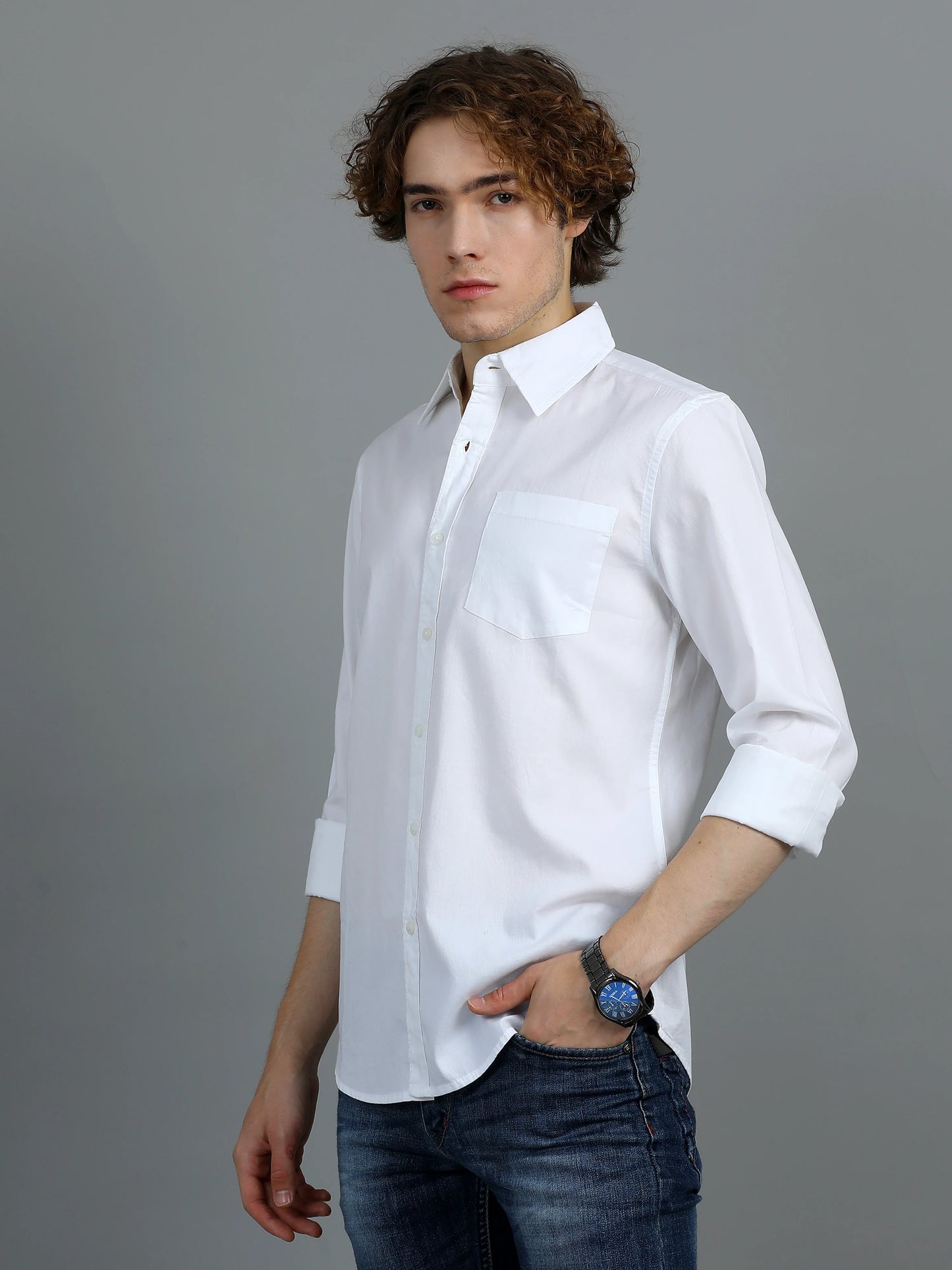 Urban Classic Textured Shirt - White