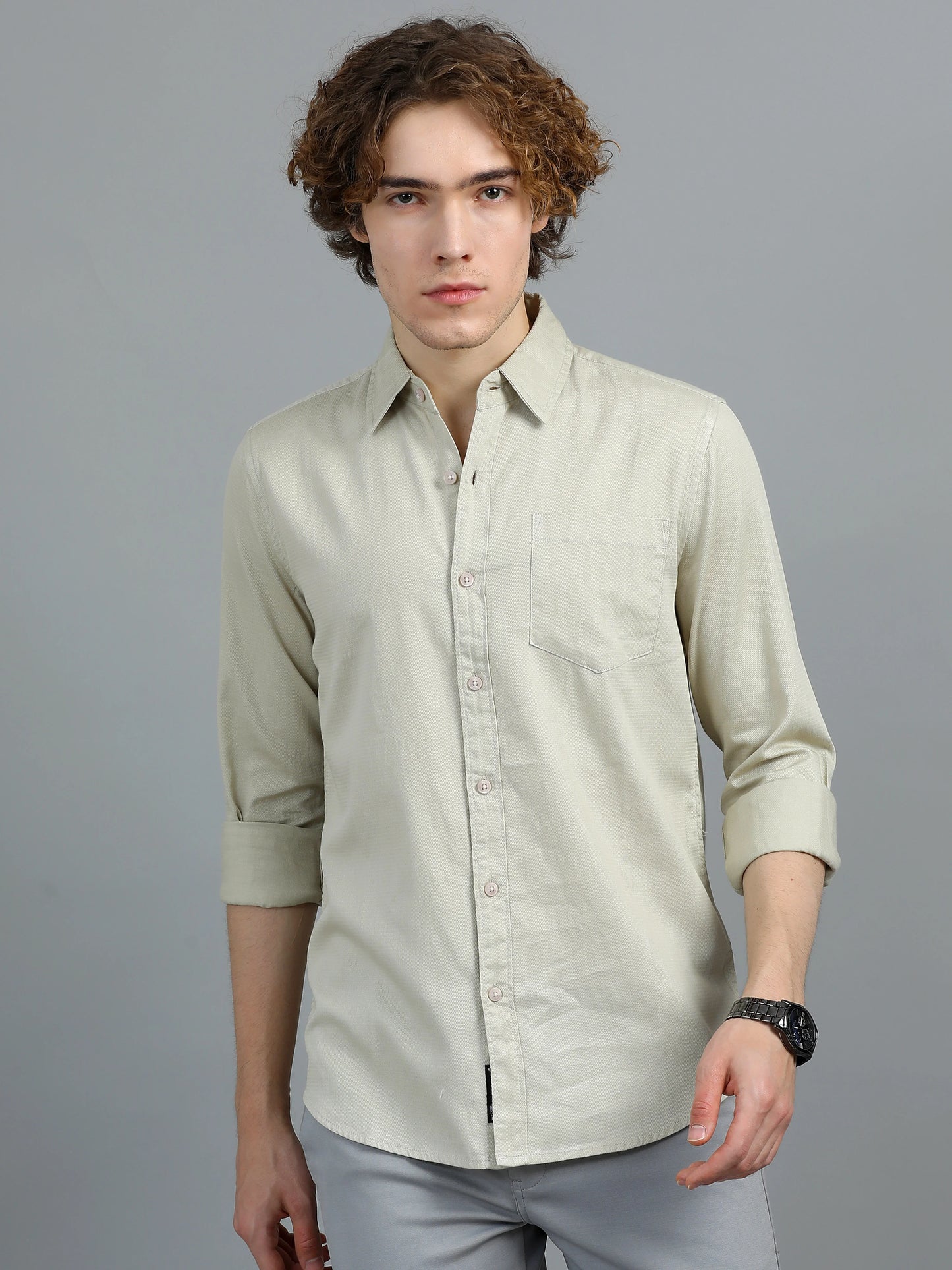 Urban Classic Textured Shirt - Cream