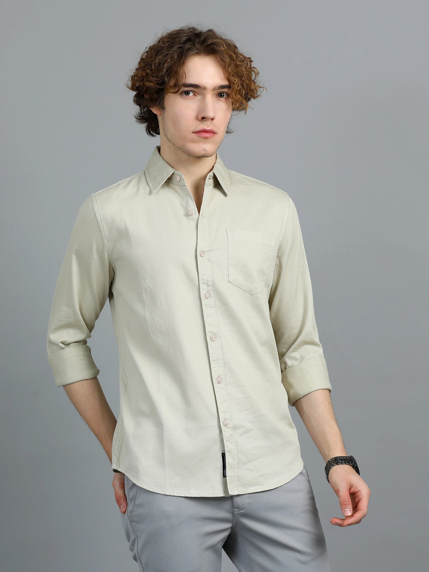 Urban Classic Textured Shirt - Cream