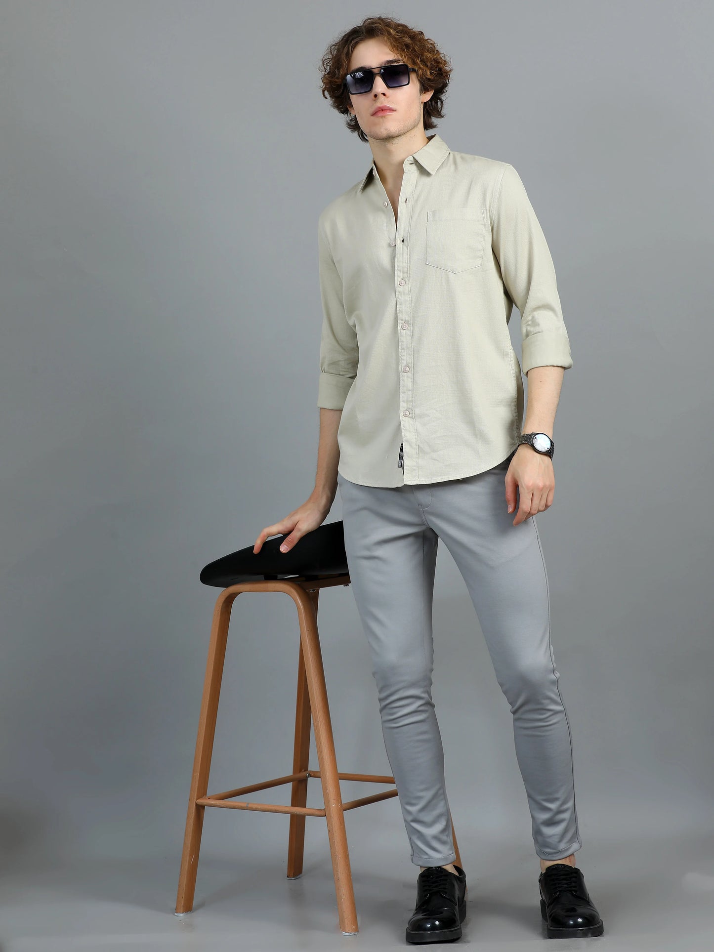 Urban Classic Textured Shirt - Cream