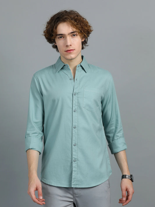Urban Classic Textured Shirt - Sea Green