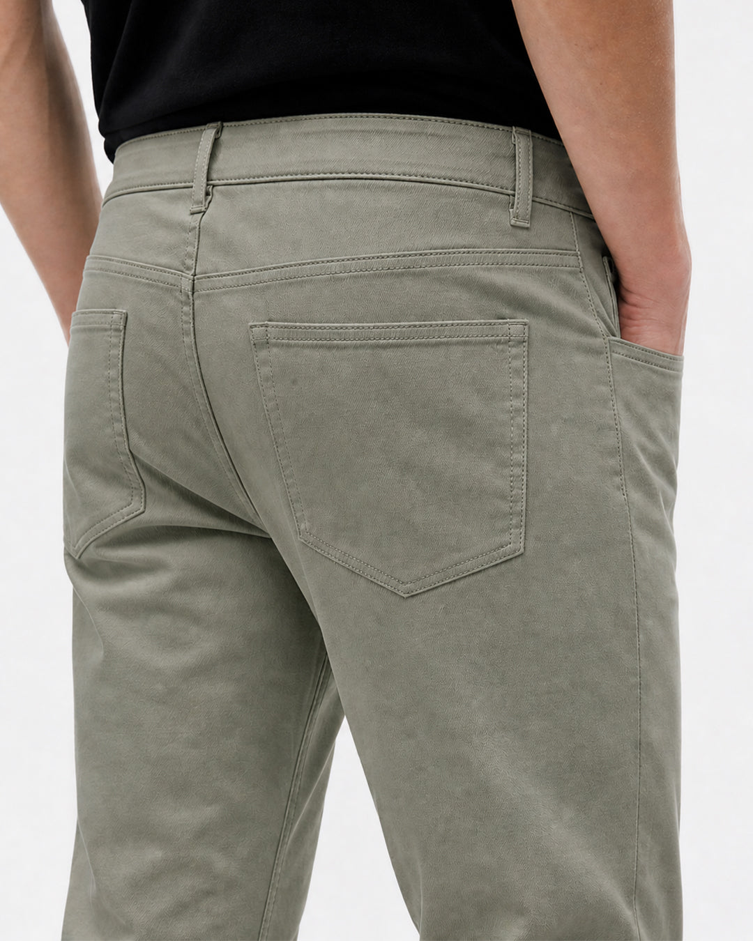 SILISOUL Men's Sage Regular Fit Solid Trousers