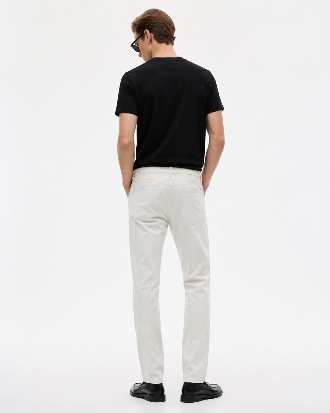 SILISOUL Men's Light Beige Regular Fit Solid Trousers
