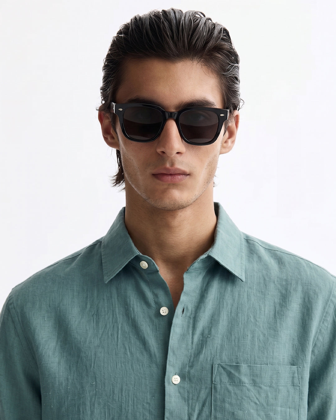 Men Linen Blend Shirt