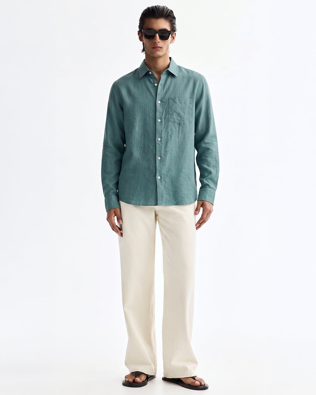 Men Linen Blend Shirt