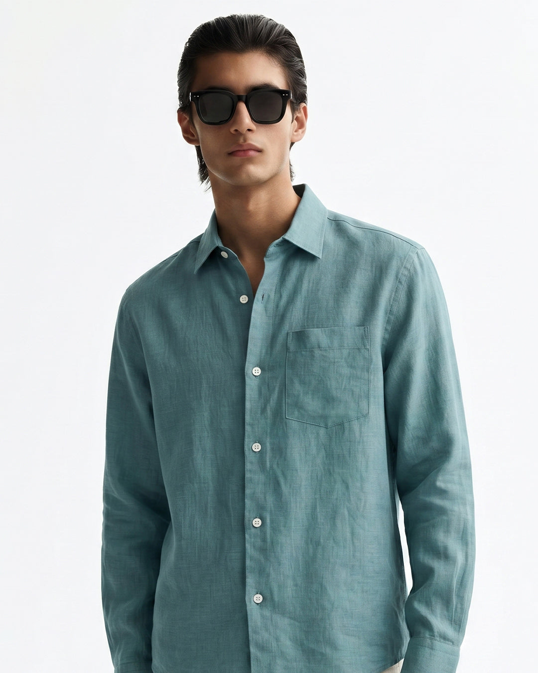 Men Linen Blend Shirt