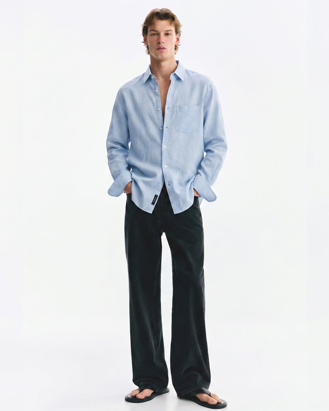 Men Linen Blend Shirt
