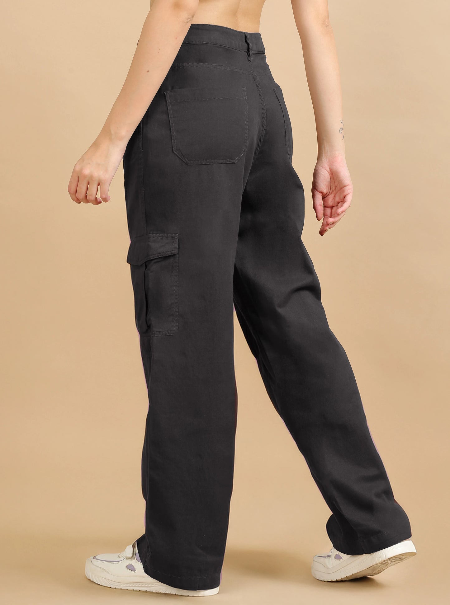 Pure Comfort Cargo Trousers - Dark Grey