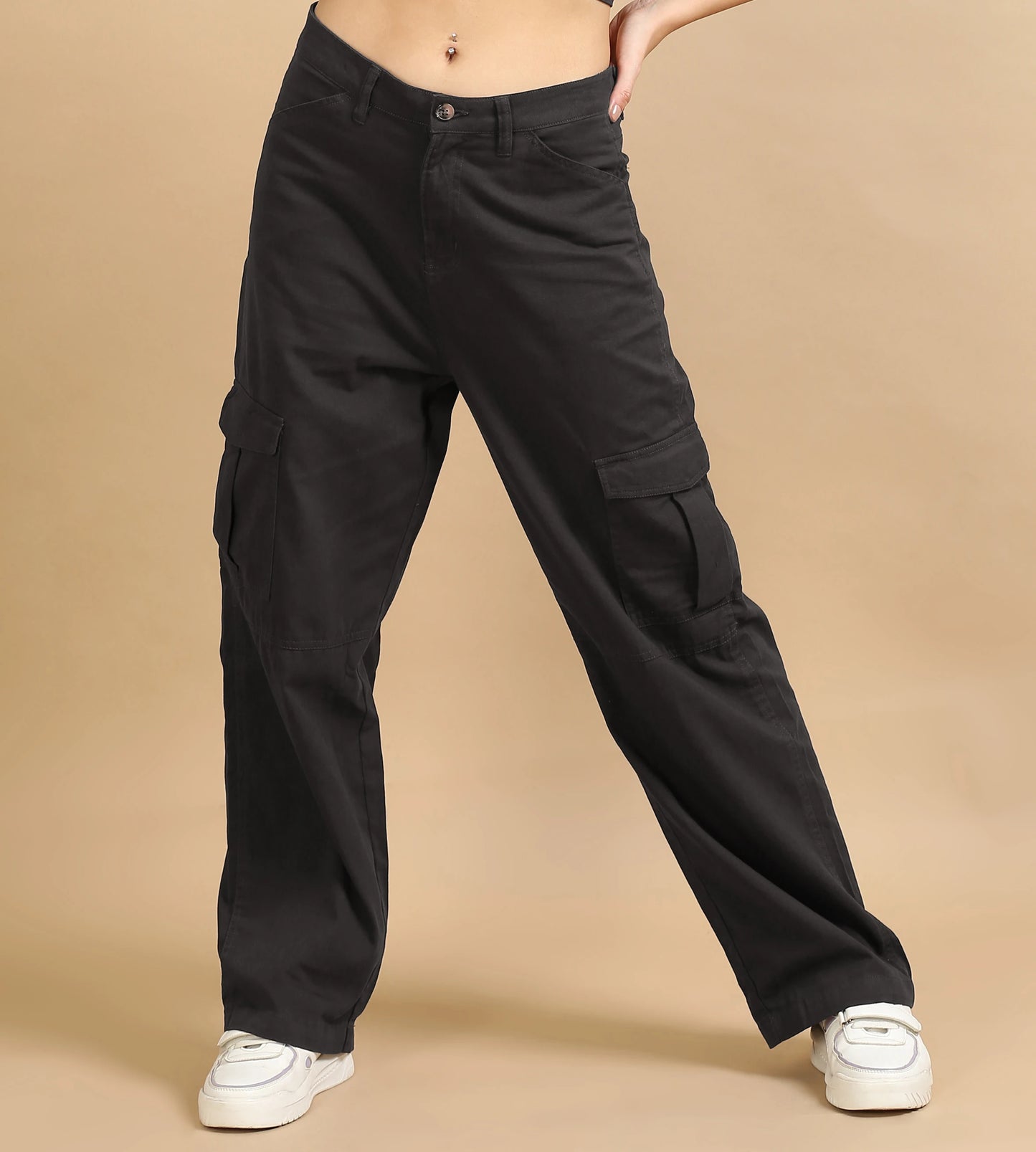 Pure Comfort Cargo Trousers - Dark Grey