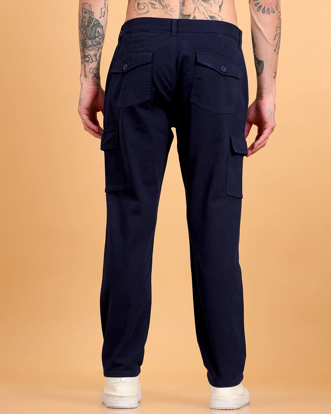 Classic Fit Utility Trousers - Navy Blue