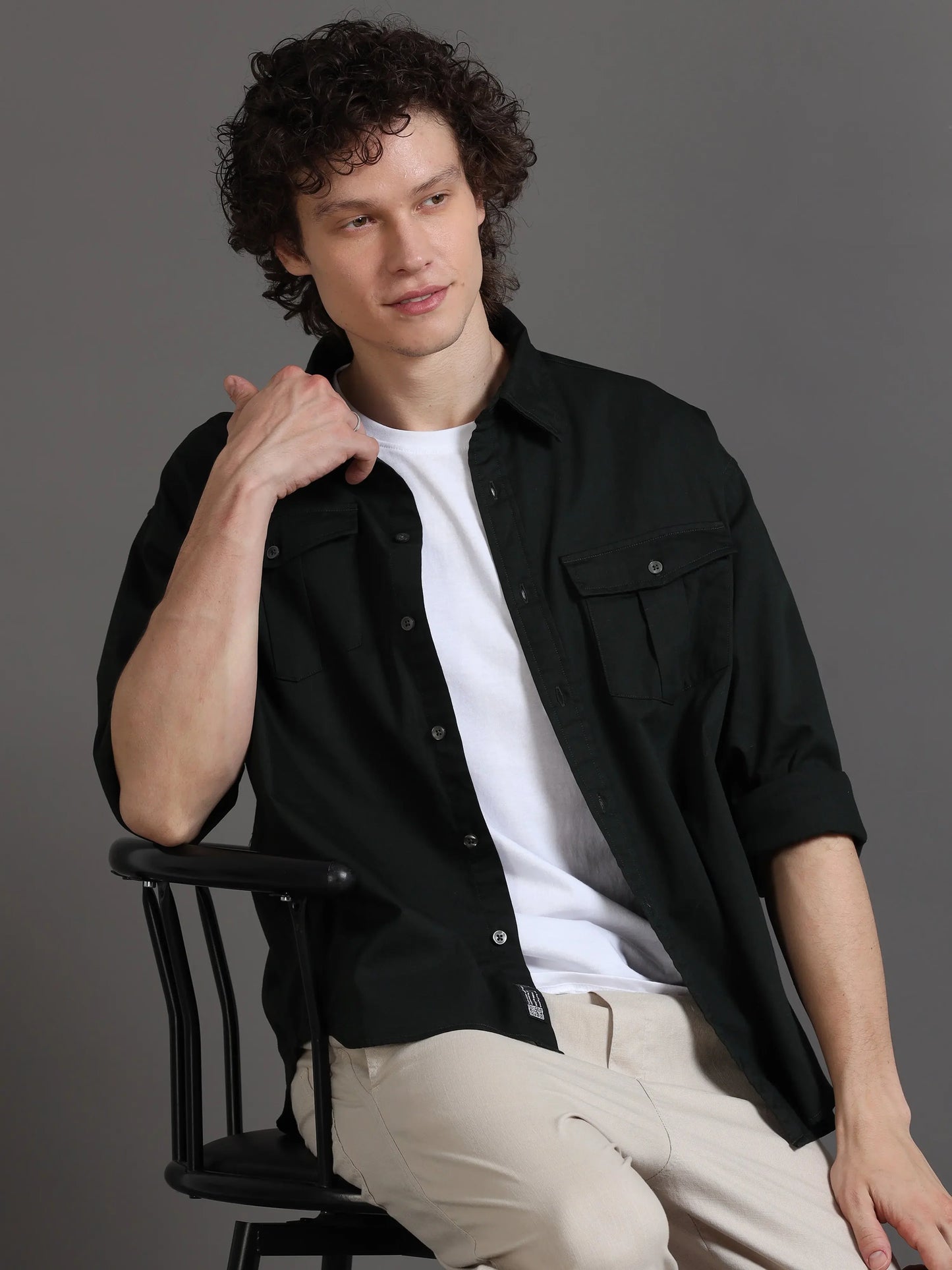 Essential Classic Cotton Shirt - Dark Olive