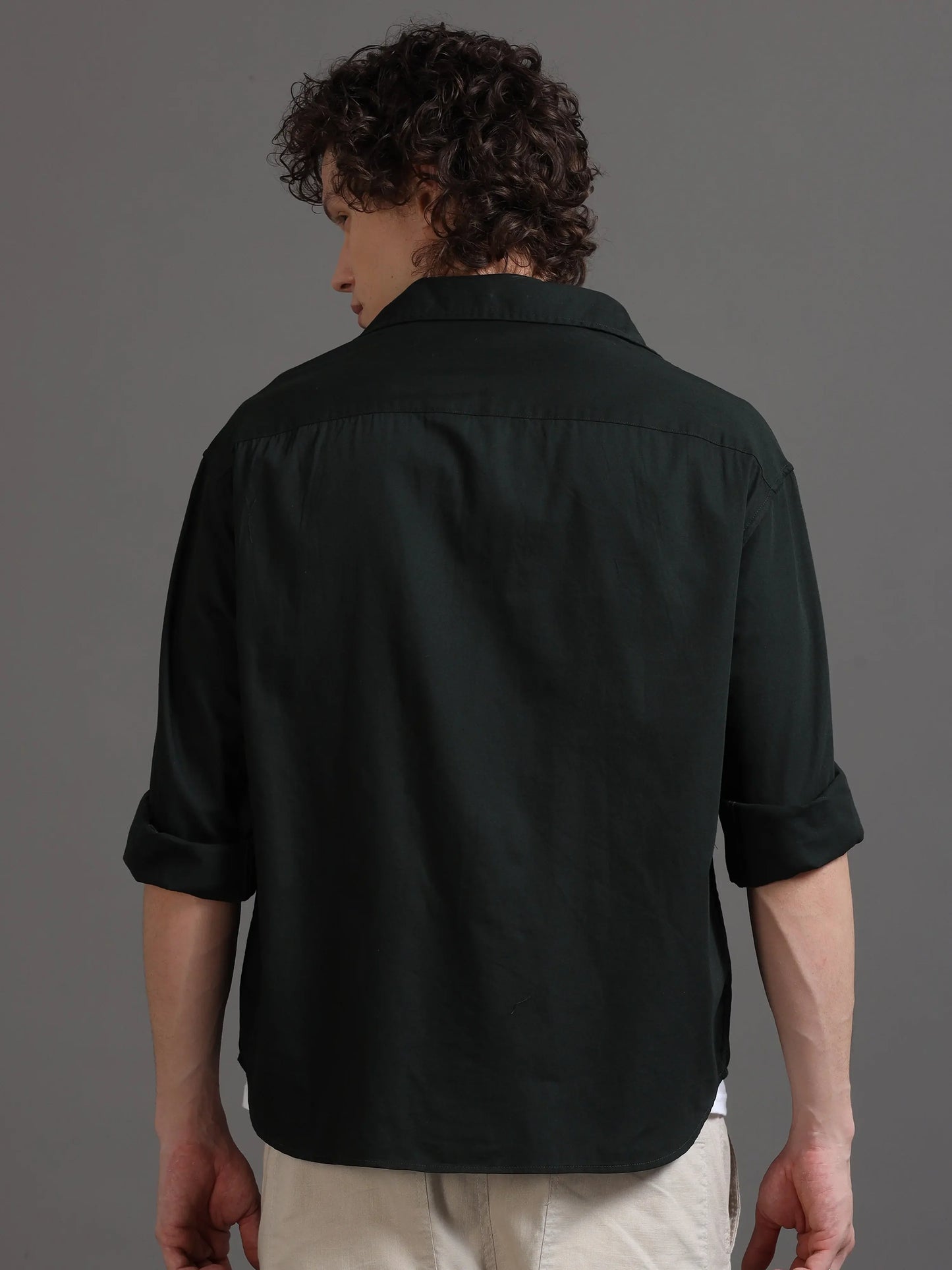 Essential Classic Cotton Shirt - Dark Olive