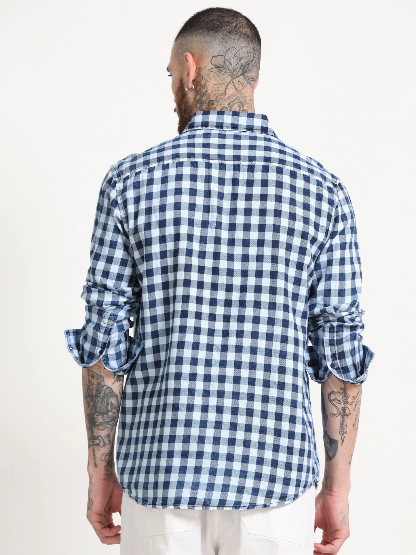 Indigo Classic Shirt - Navy Blue and Pure White