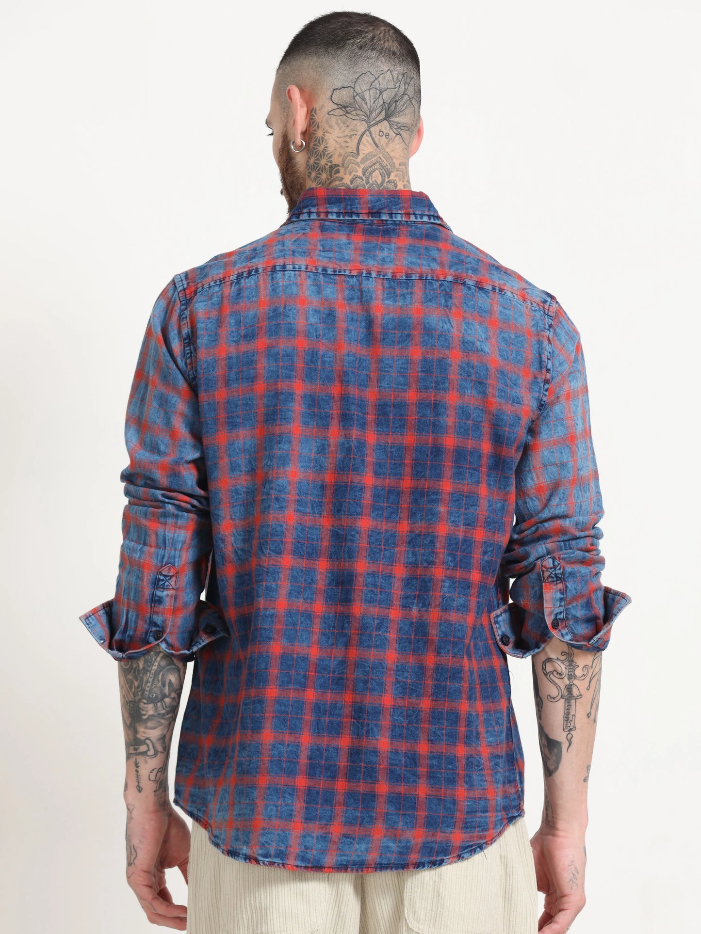 Indigo Classic Shirt - Navy Blue and Red