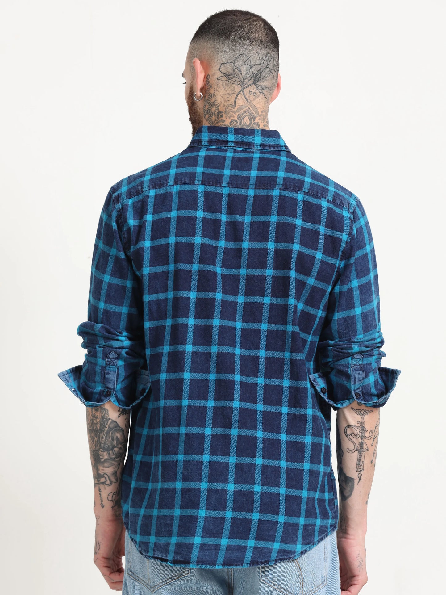 Indigo Classic Shirt - Navy Blue and Sky Blue