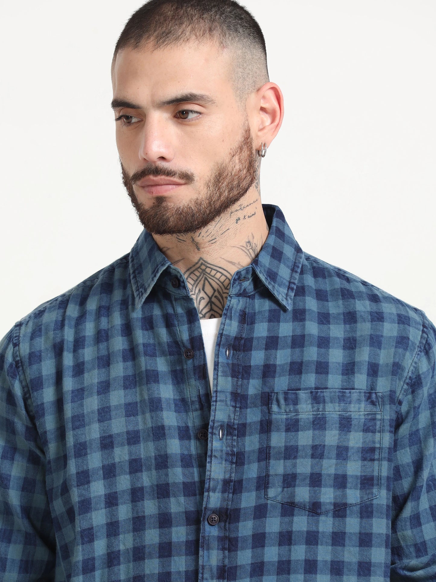 Indigo Classic Shirt - Navy Blue and Blue