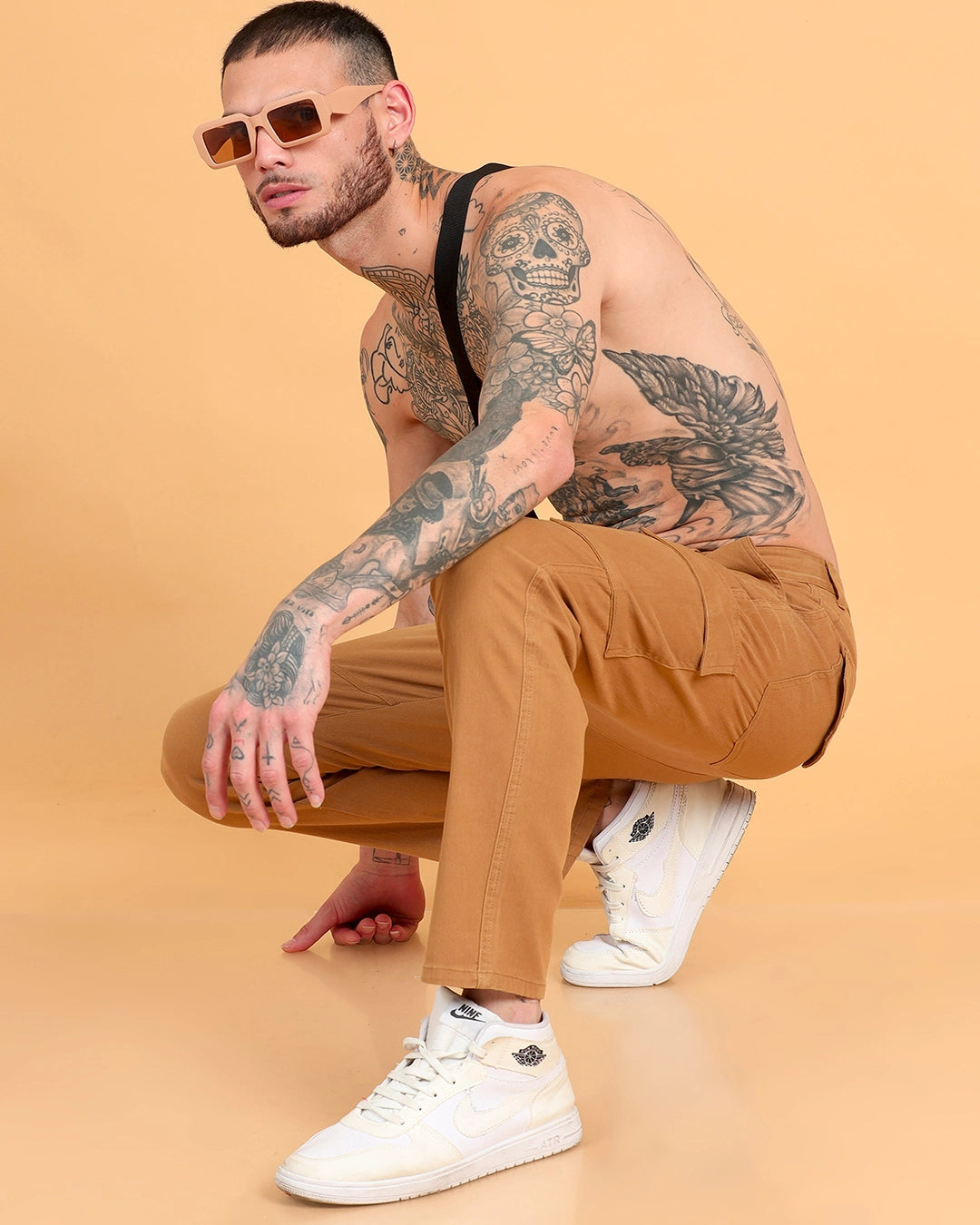 Classic Fit Utility Trousers - Khaki