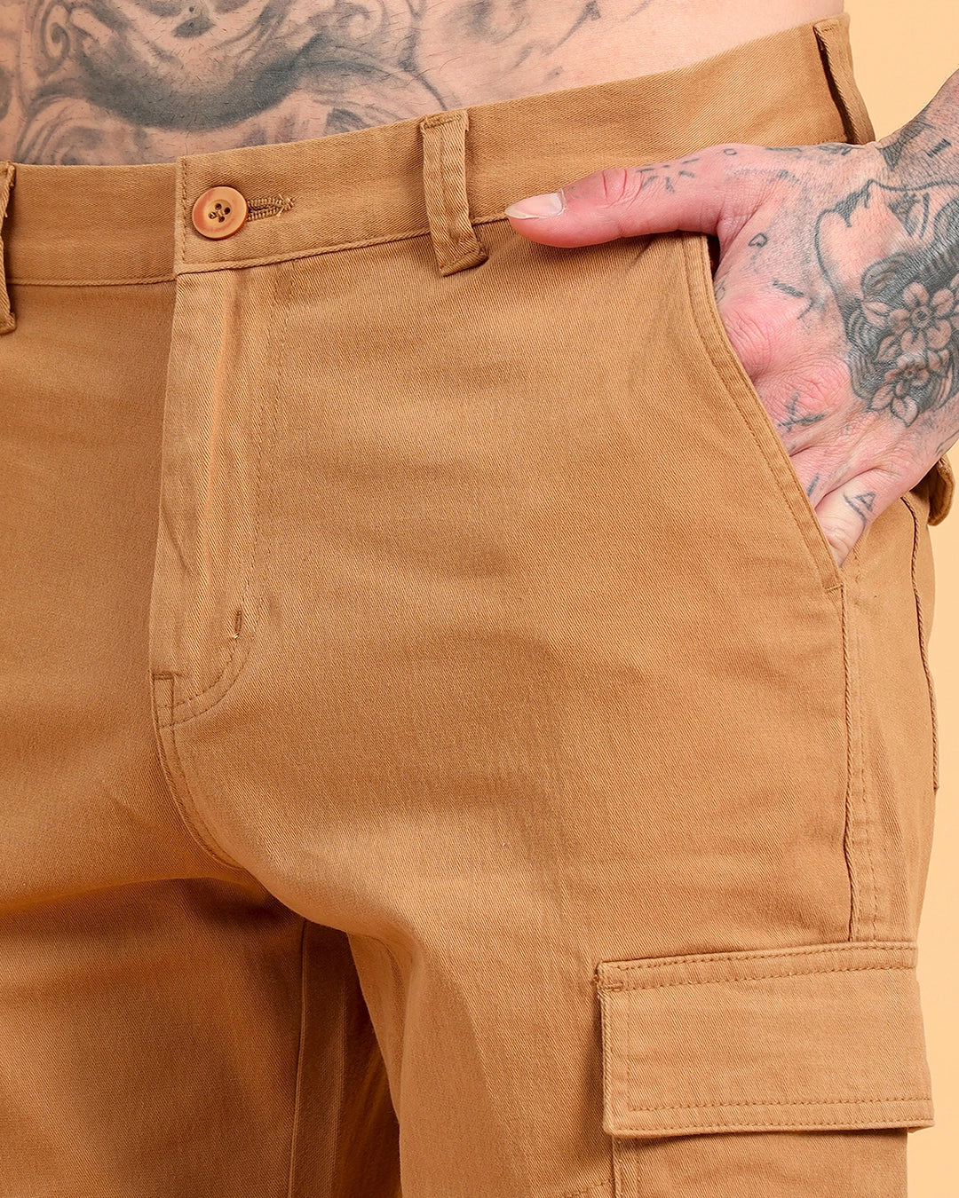 Classic Fit Utility Trousers - Khaki