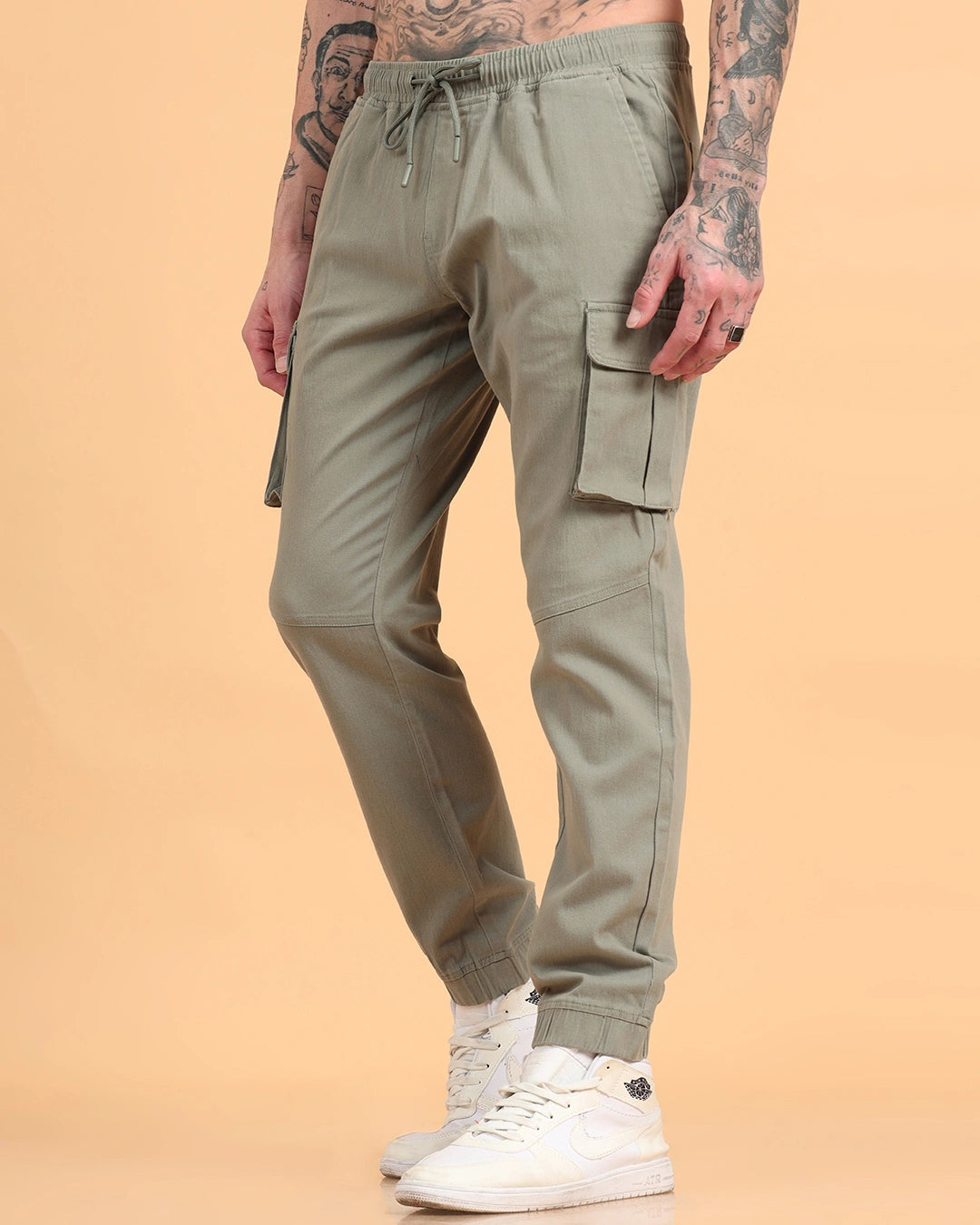 Everyday Pocket Cargo Joggers - Sage Green