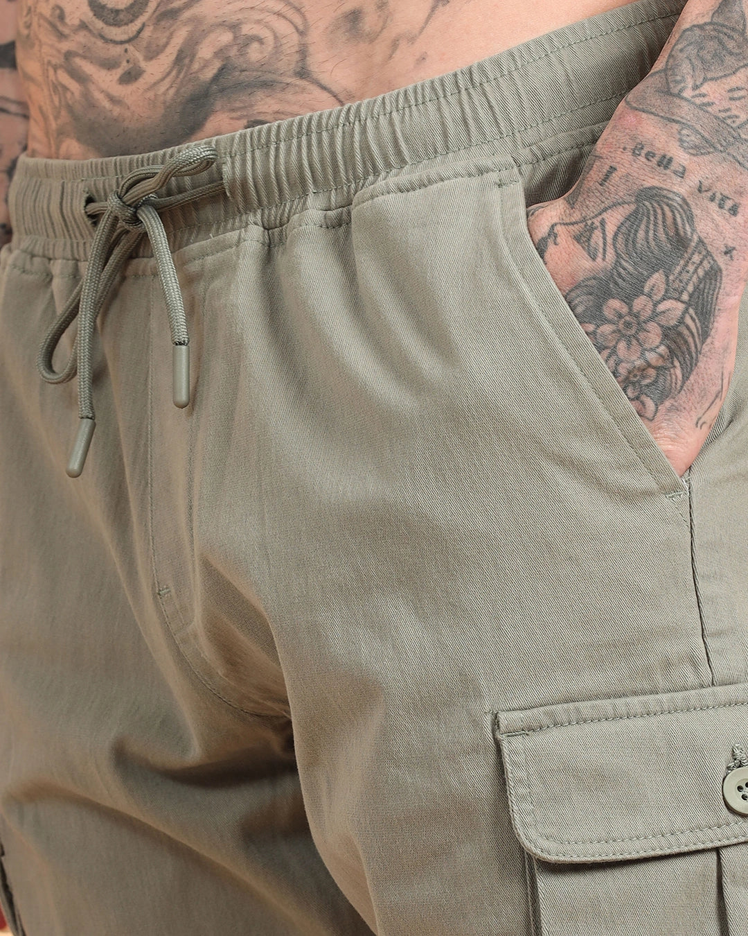 Everyday Pocket Cargo Joggers - Sage Green