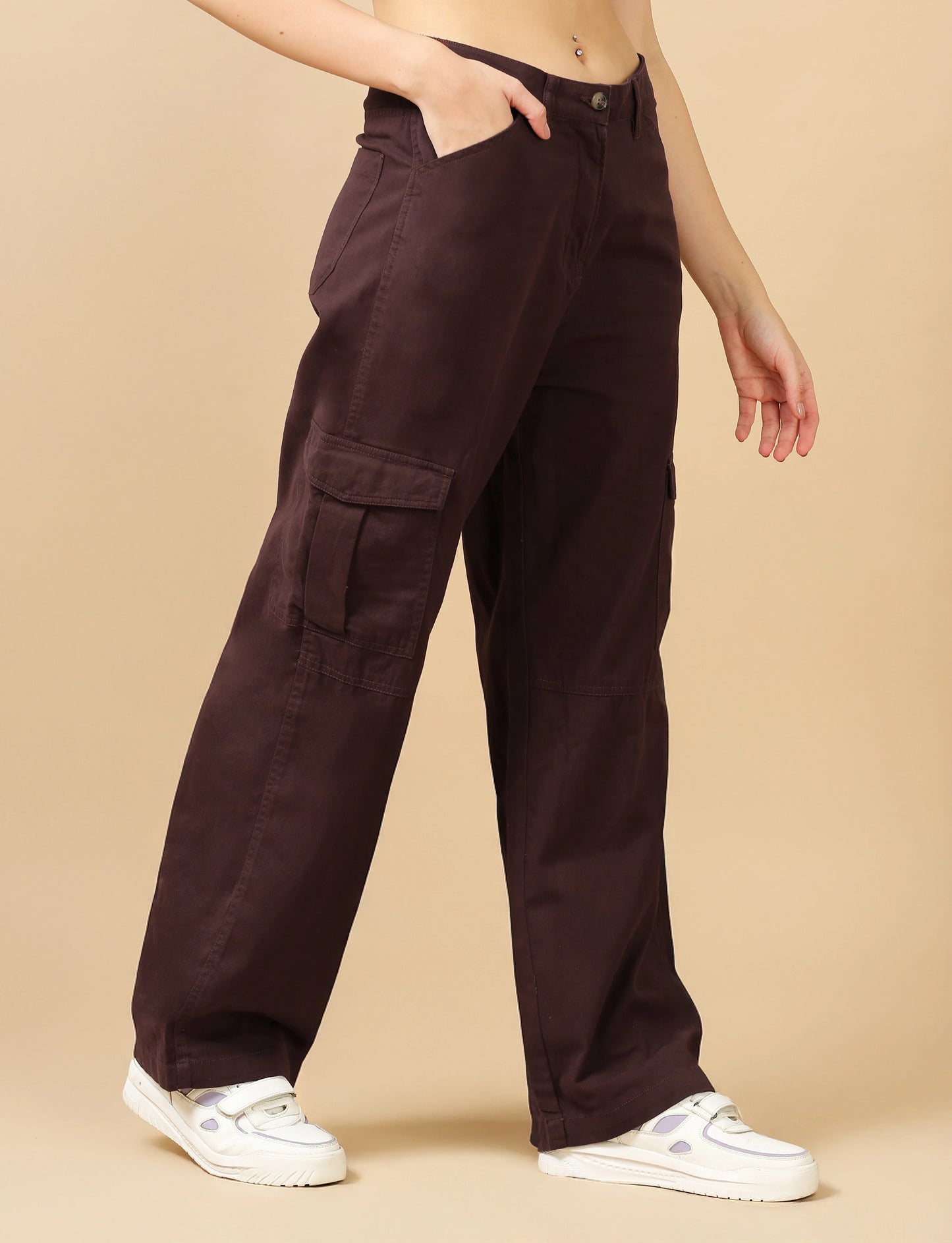 Pure Comfort Cargo Trousers - Brown