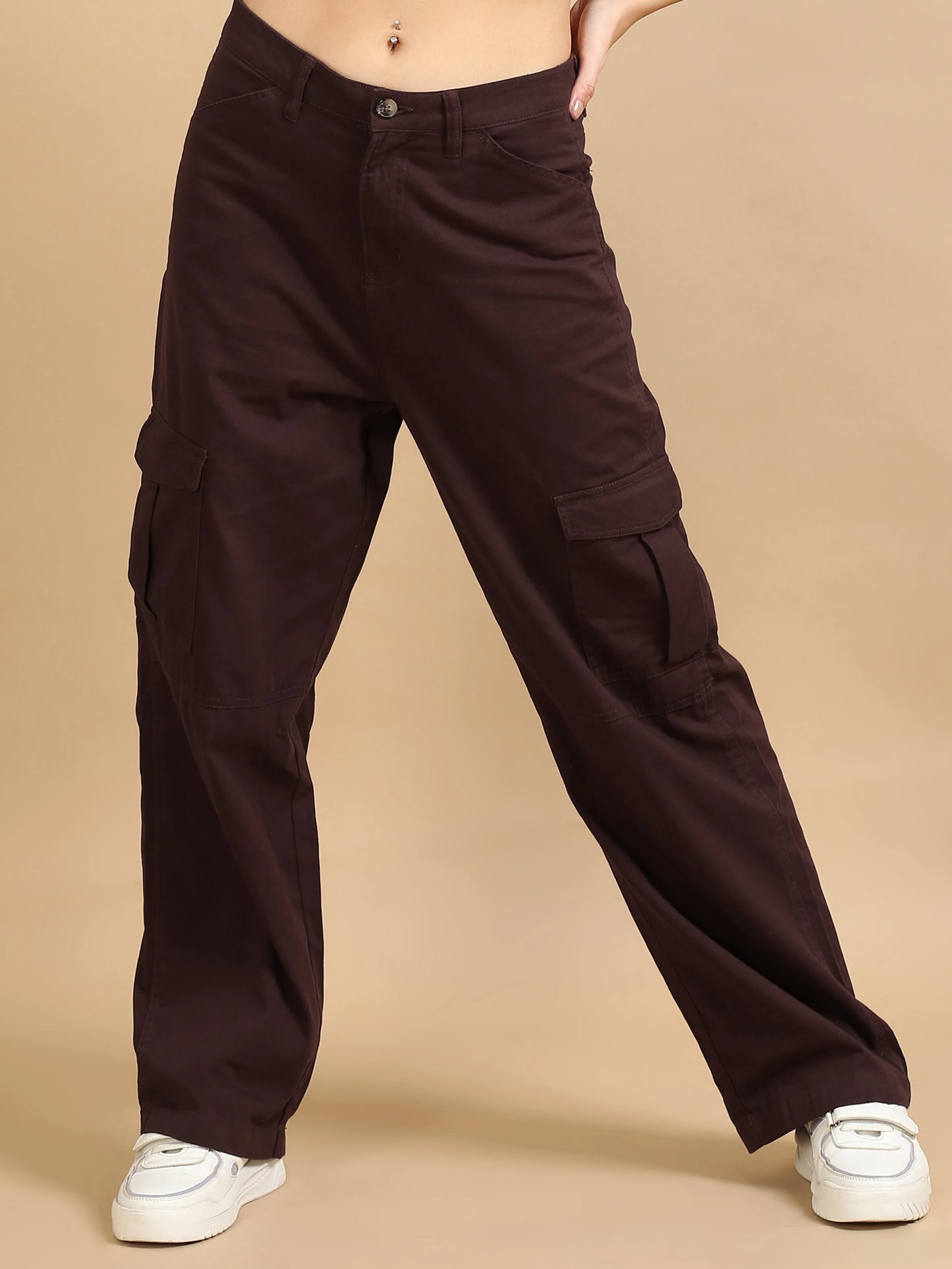Pure Comfort Cargo Trousers - Brown