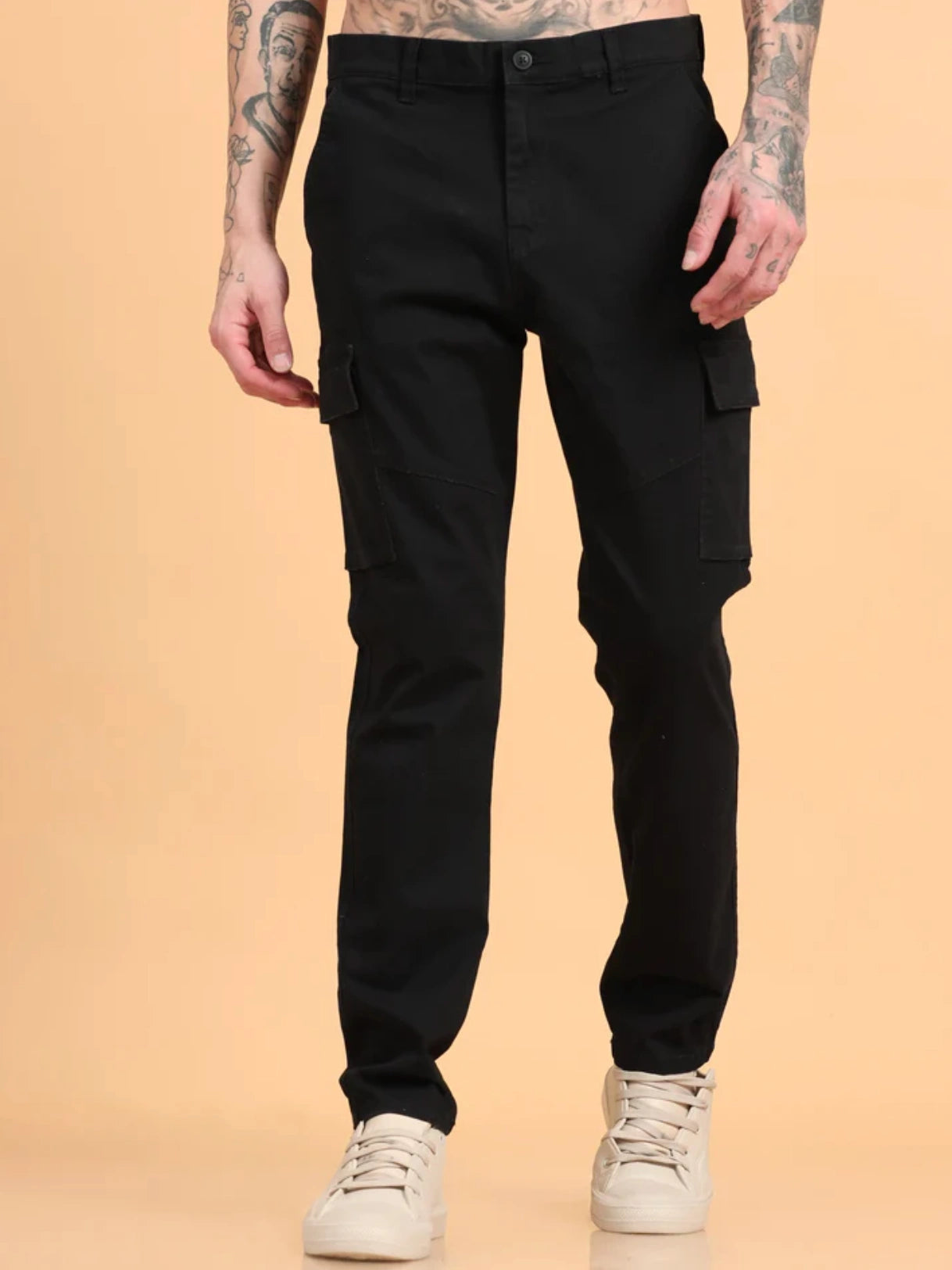 Classic Fit Utility Trousers - Jet Black