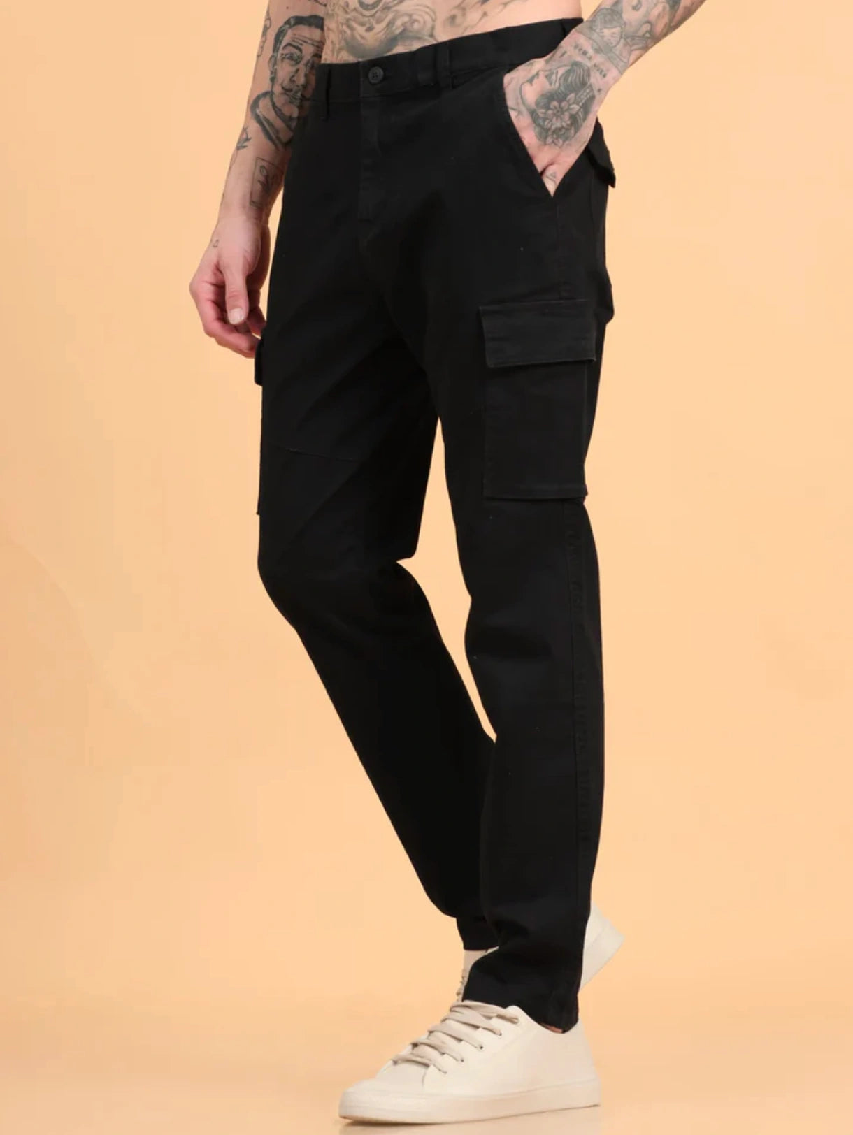 Classic Fit Utility Trousers - Jet Black