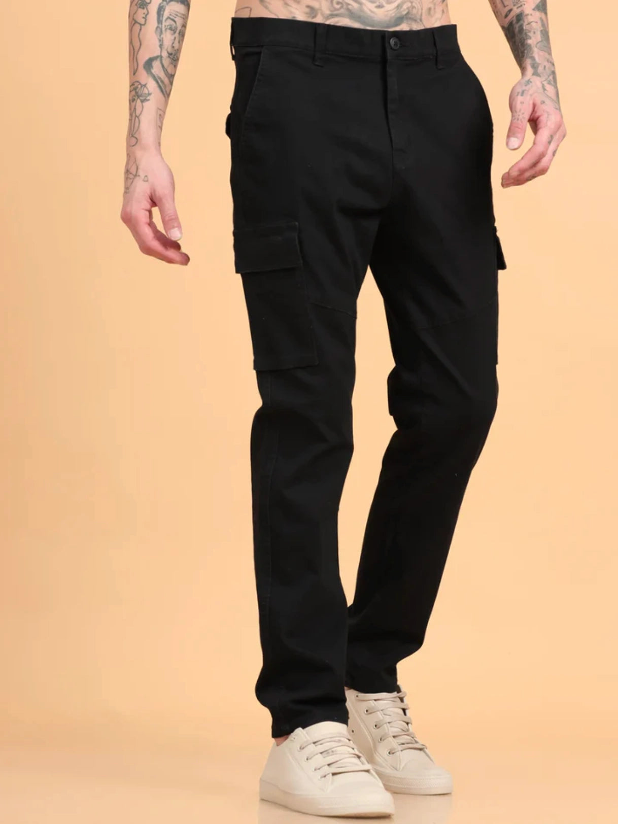 Classic Fit Utility Trousers - Jet Black
