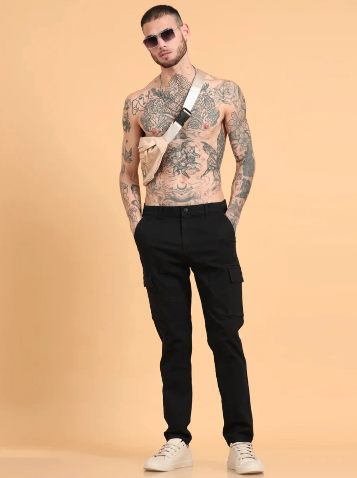 Classic Fit Utility Trousers - Jet Black