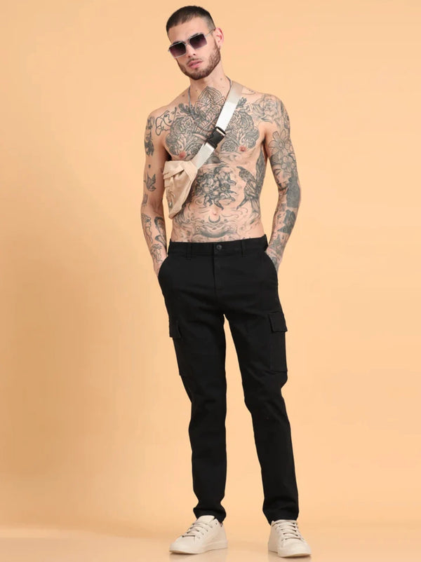 Classic Fit Utility Trousers - Jet Black