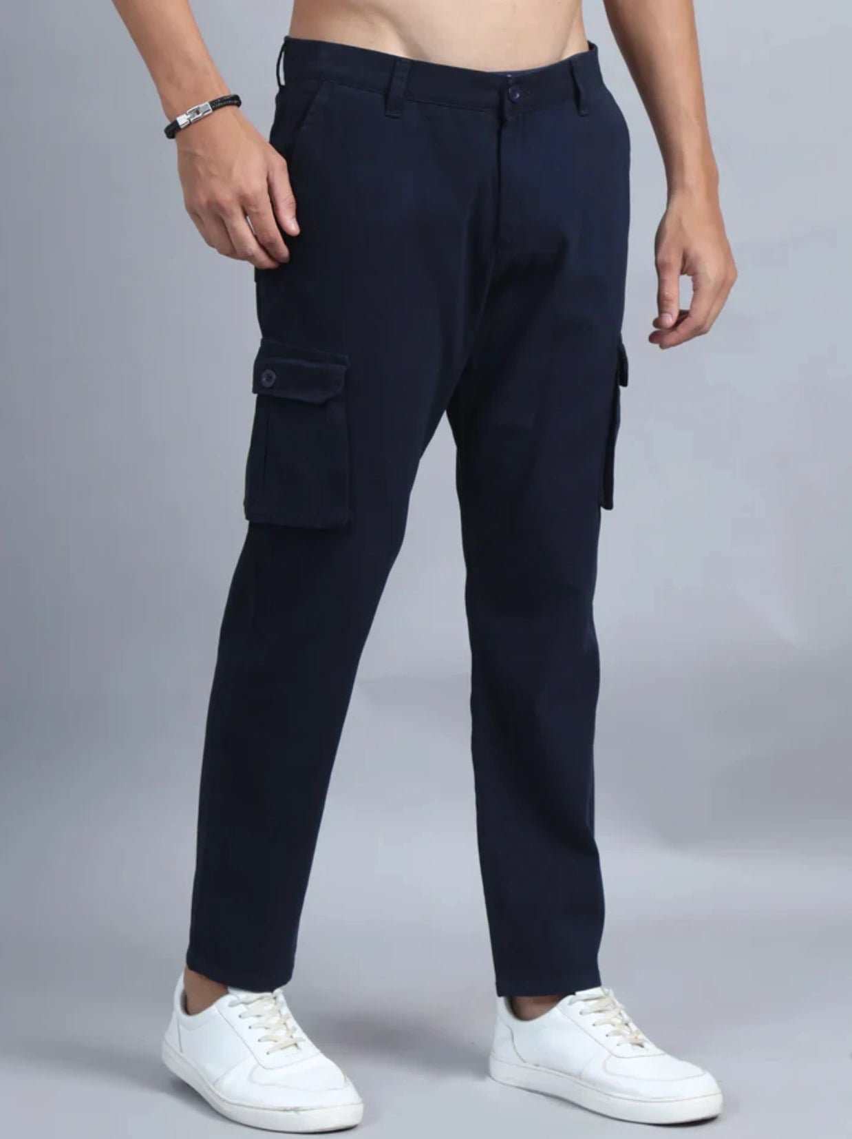 Everyday Pocket Cargo Joggers - Navy Blue