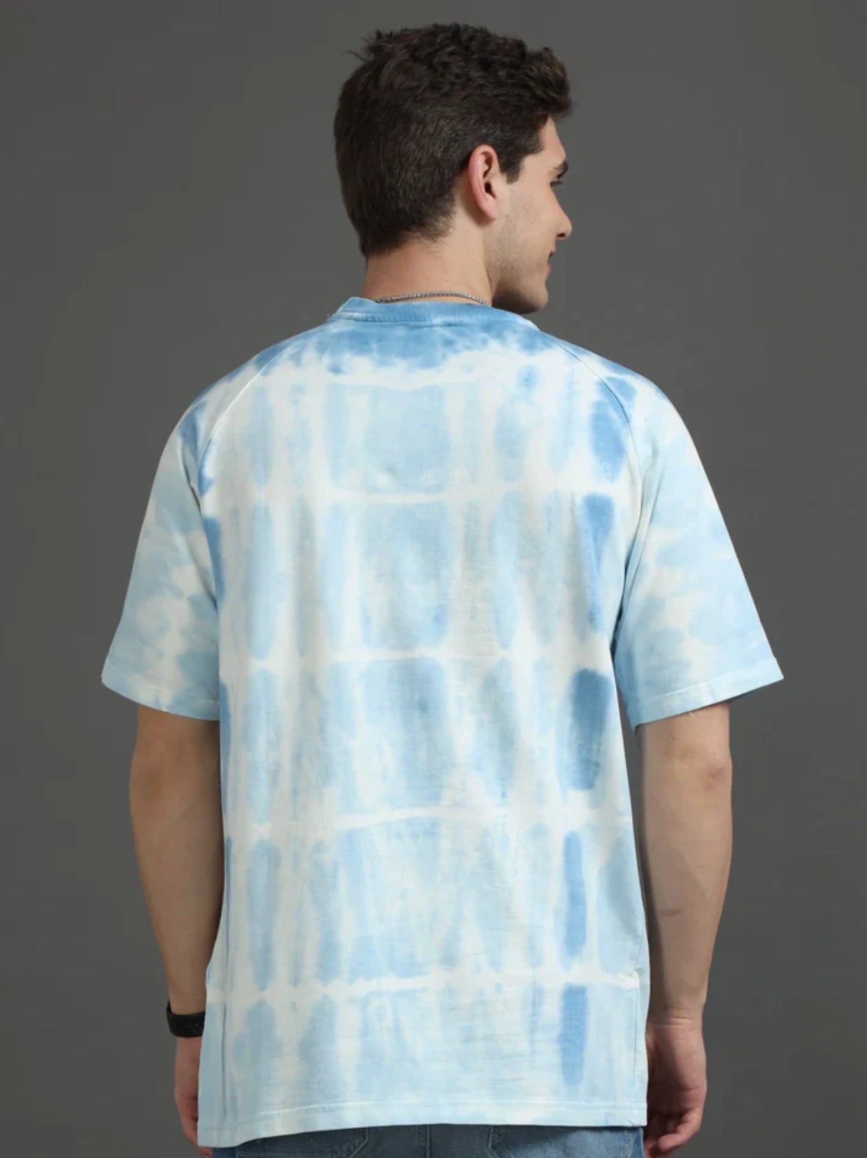 Oversized Essential Tee - Tie and Dye - Blue