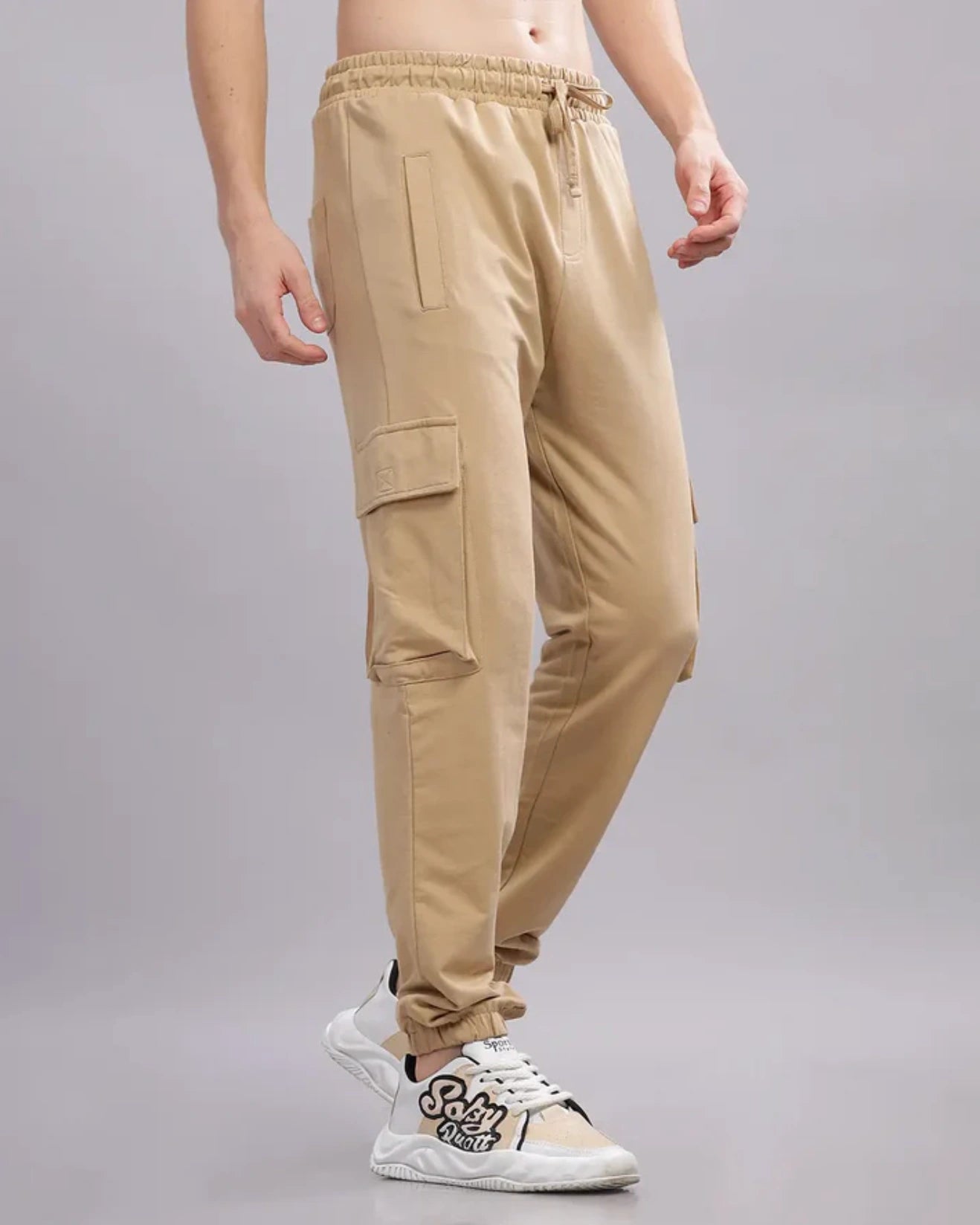 Everyday Pocket Cargo Joggers - Beige