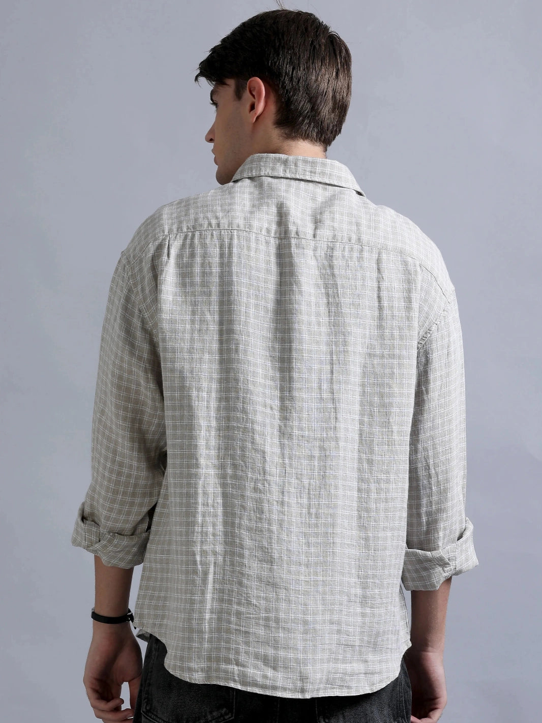 Modern Relaxed Fit Stripes - Platinum and White