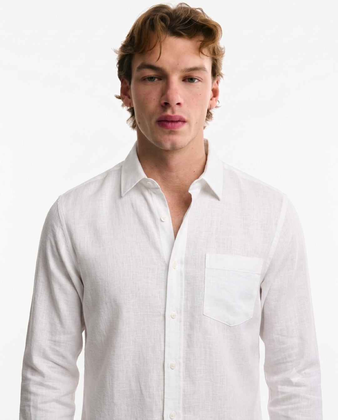 Men Linen Blend Shirt